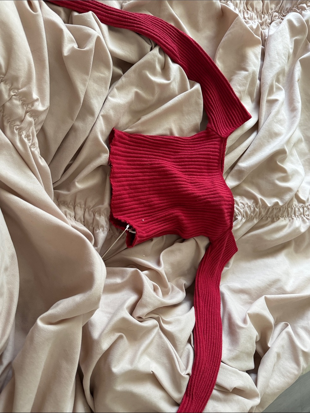 NWT ARE YOU AM I RED OFF THE SHOULDER TOP